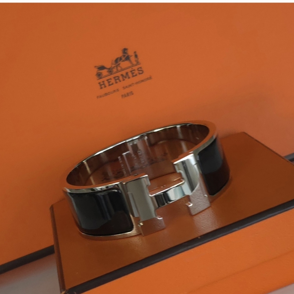 Hermes Clic Clac H Bracelet Black GM